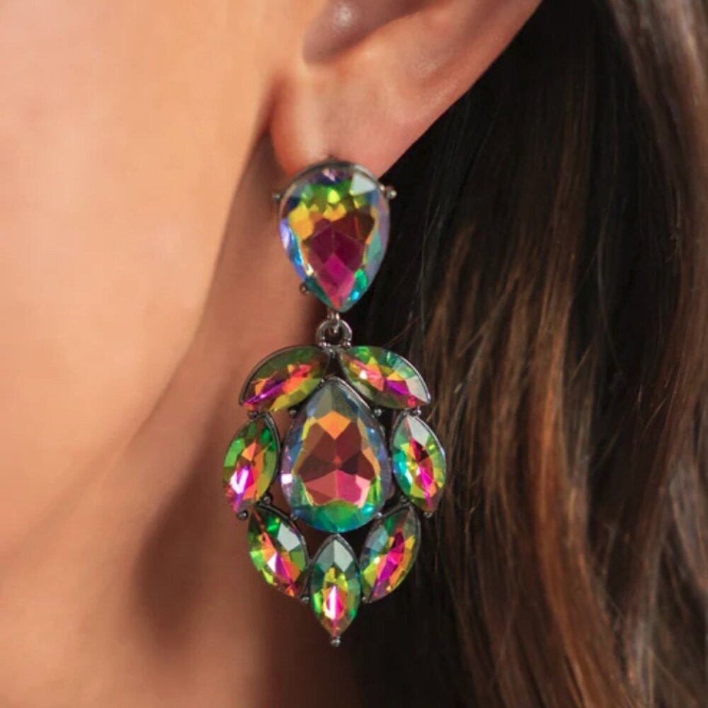 Paparazzi Jewelry Accessories - Galactic Go-Getter - Multi Earrings - Vintage